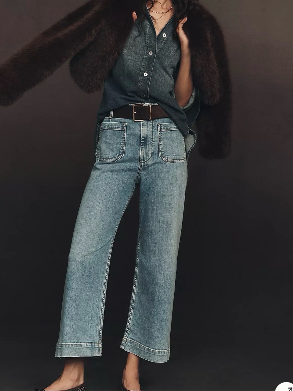 Maeve by Anthropologie Colette Light Blue Wide-Leg Jeans